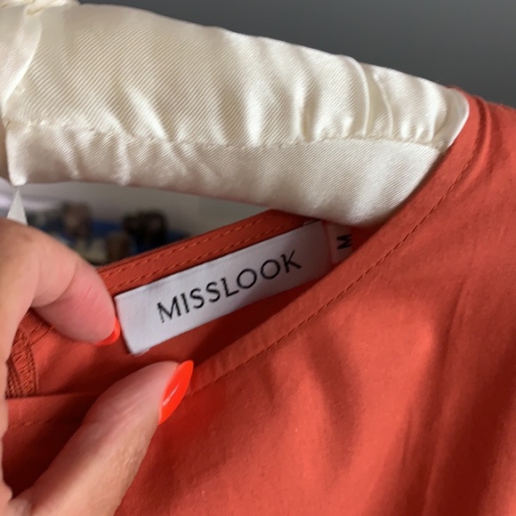 Misslook orange shift dress M - Picture 2 of 3